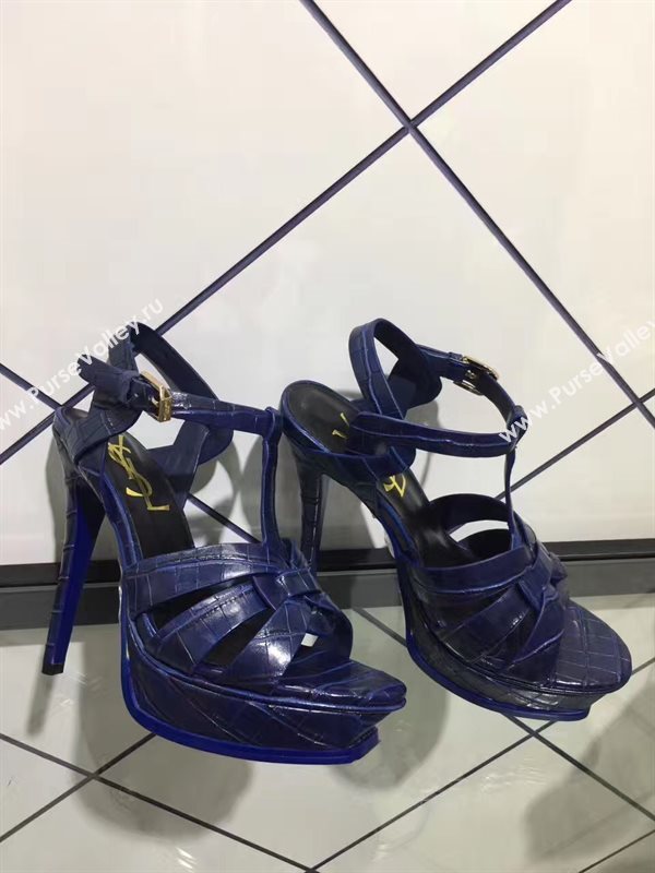 YSL tribute heels navy sandals shoes 4152