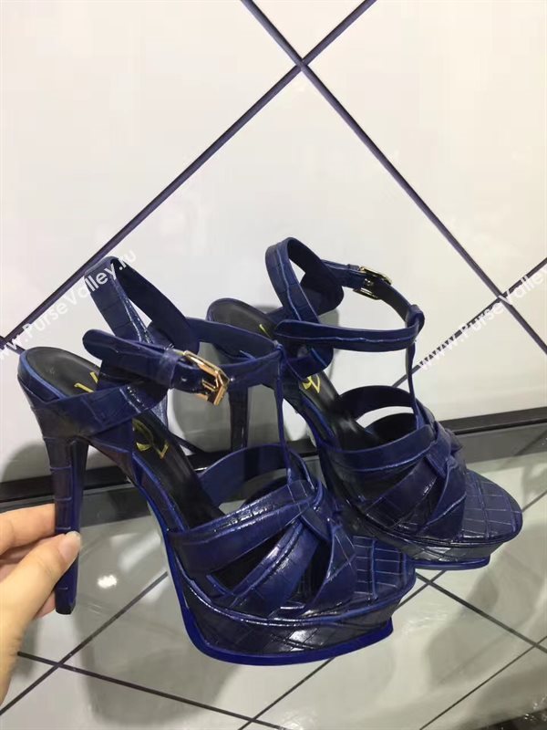 YSL tribute heels navy sandals shoes 4152