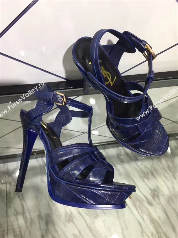 YSL tribute heels navy sandals shoes 4152