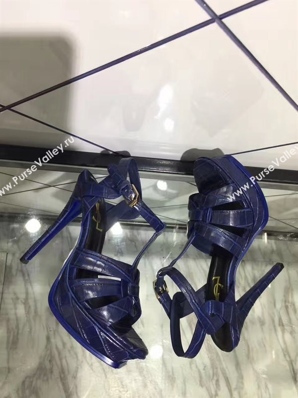 YSL tribute heels navy sandals shoes 4152