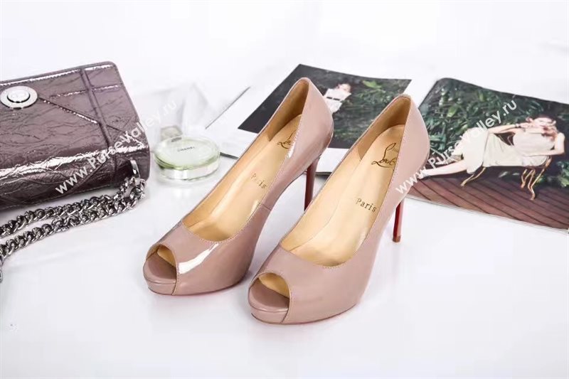Christian Louboutin CL nude 10cm heels sandals soled red shoes 4171