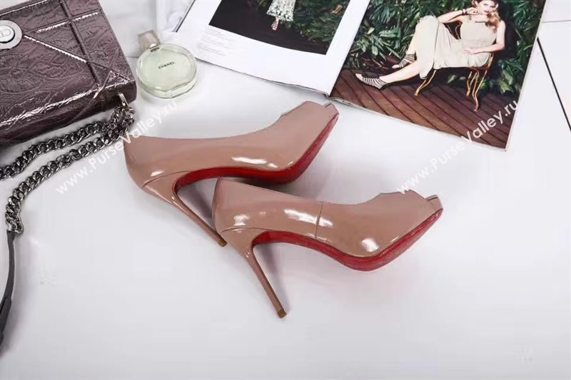 Christian Louboutin CL nude 10cm heels sandals soled red shoes 4171