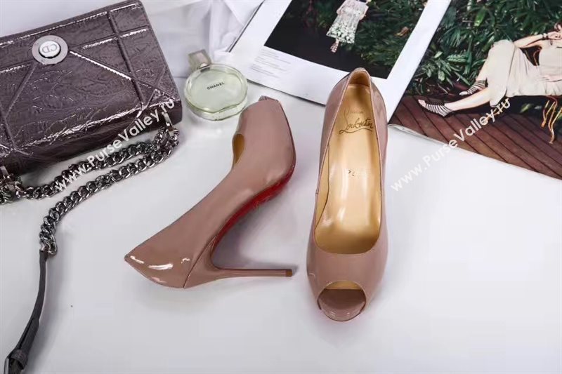 Christian Louboutin CL nude 10cm heels sandals soled red shoes 4171