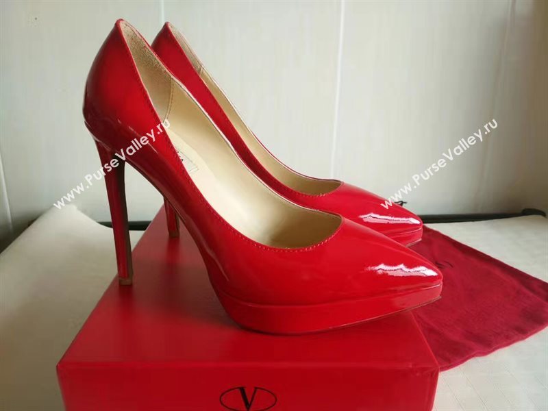 Valentino 12cm heels sandals red paint shoes 4173