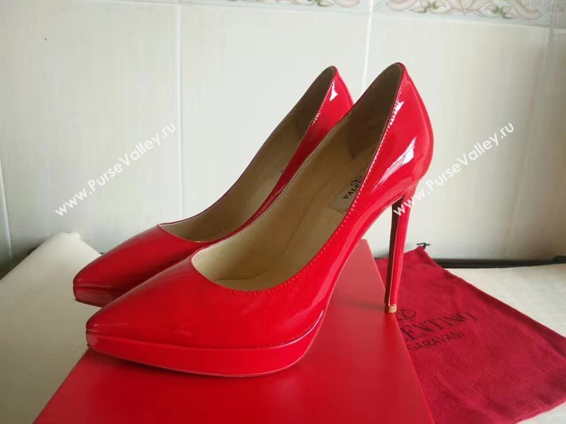 Valentino 12cm heels sandals red paint shoes 4173