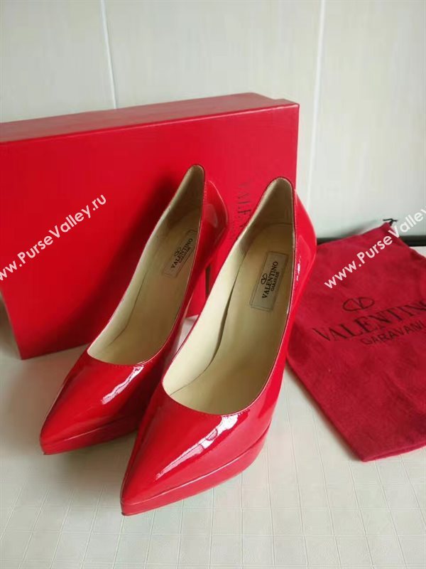Valentino 12cm heels sandals red paint shoes 4173