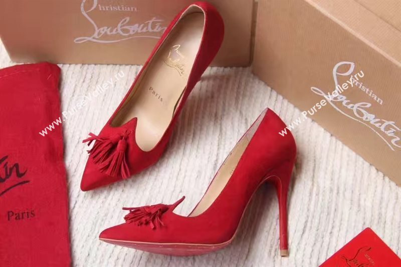 Christian Louboutin heels suede sandals shoes 4184