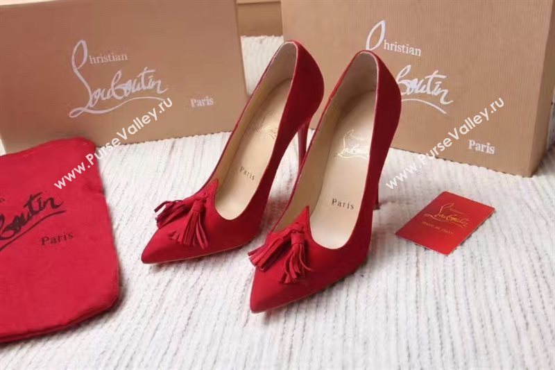 Christian Louboutin heels suede sandals shoes 4184