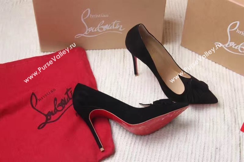 Christian Louboutin heels black sandals shoes 4185