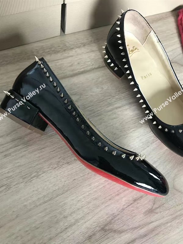 Christian Louboutin sandals black paint shoes 4189