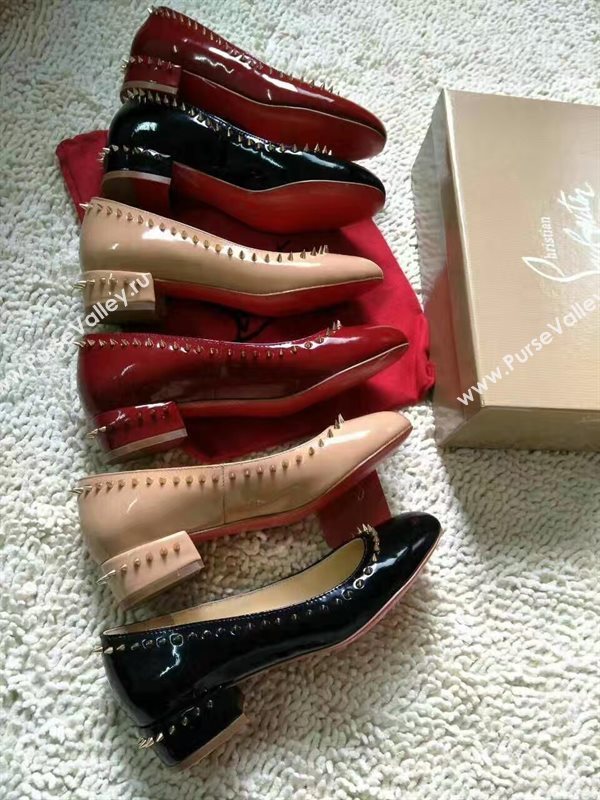 Christian Louboutin sandals black paint shoes 4189