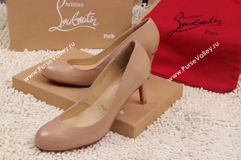 Christian Louboutin 7cm heels nude sandals shoes 4199