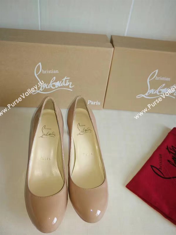 Christian Louboutin 7cm heels nude sandals shoes 4199