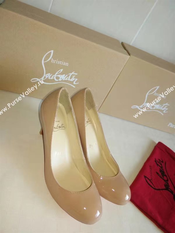 Christian Louboutin 7cm heels nude sandals shoes 4199