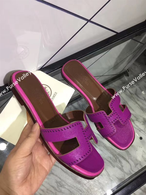 Hermes slipper purple sandals shoes 4102