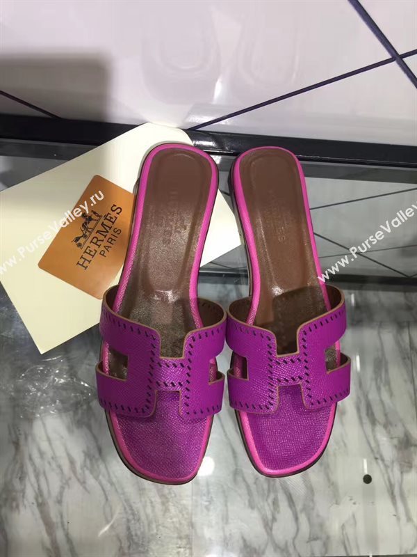 Hermes slipper purple sandals shoes 4102