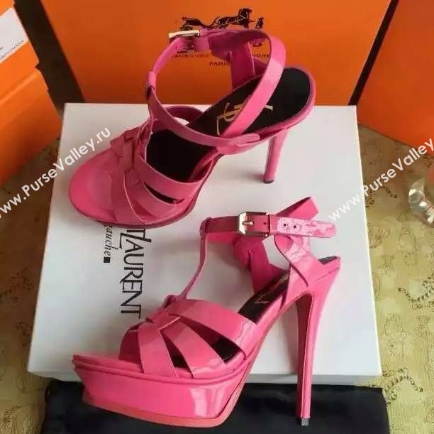 YSL tribute heels sandals paint red rose shoes 4119