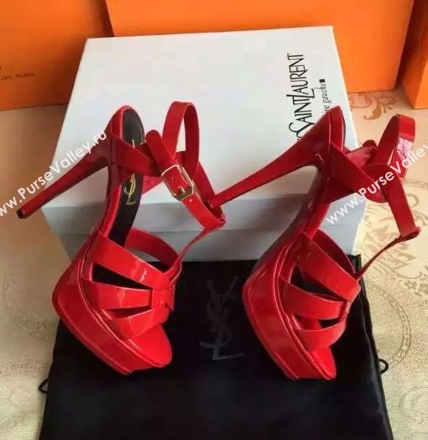 YSL tribute heels sandals red paint shoes 4120