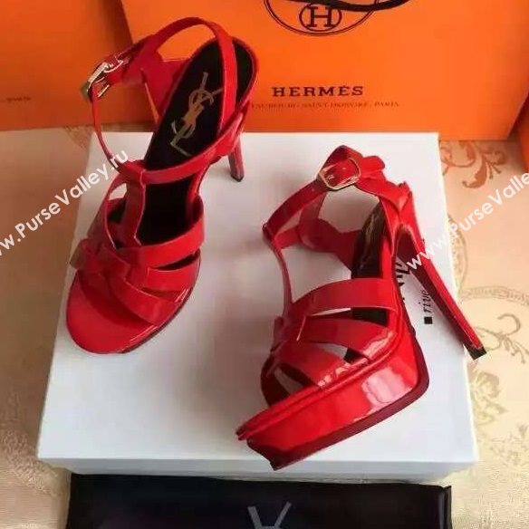 YSL tribute heels sandals red paint shoes 4120