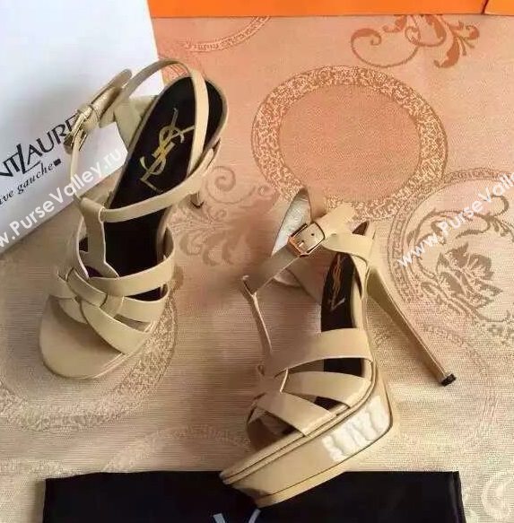 YSL tribute heels sandals nude paint shoes 4121