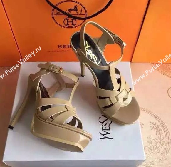 YSL tribute heels sandals nude paint shoes 4121