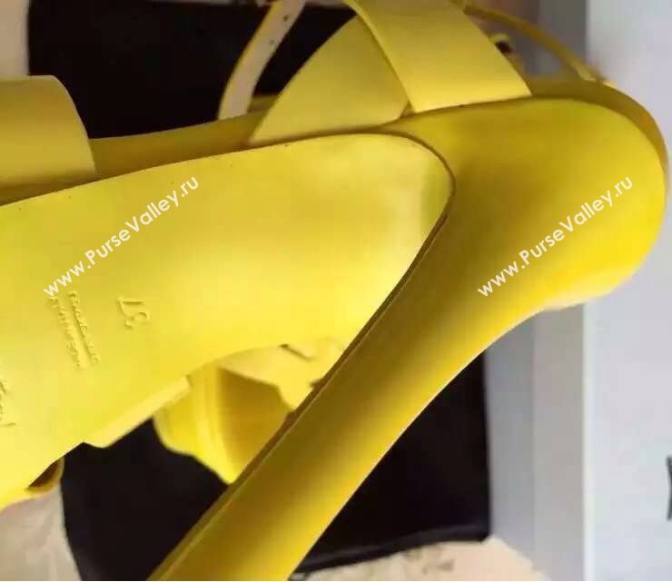 YSL tribute heels sandals yellow paint shoes 4122