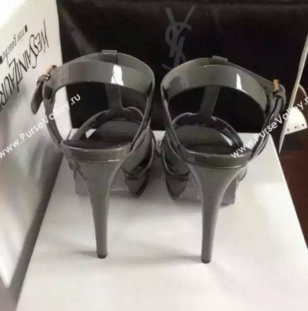 YSL tribute heels sandals gray paint shoes 4126