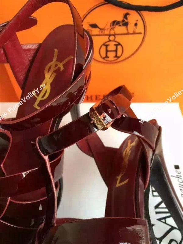 YSL tribute heels sandals wine paint shoes 4129