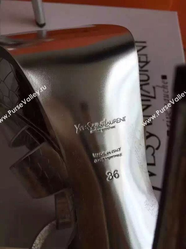 YSL tribute heels silver sandals shoes 4130
