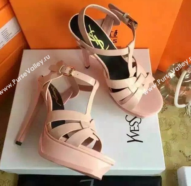 YSL tribute heels sandals pink nude shoes 4131