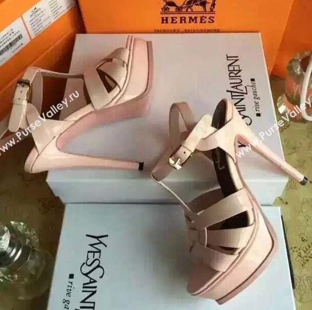 YSL tribute heels sandals pink nude shoes 4131