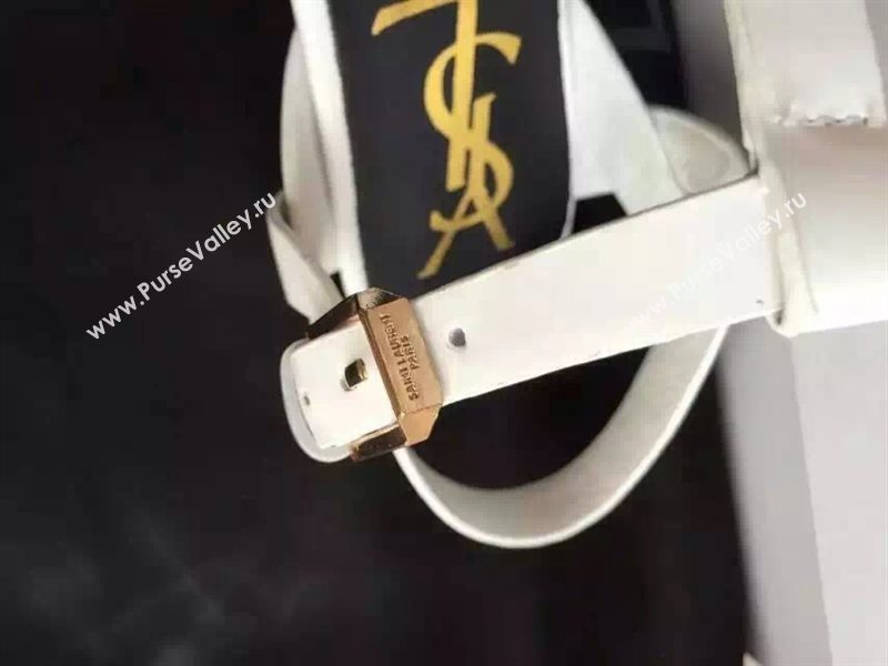 YSL tribute heels white sandals shoes 4134