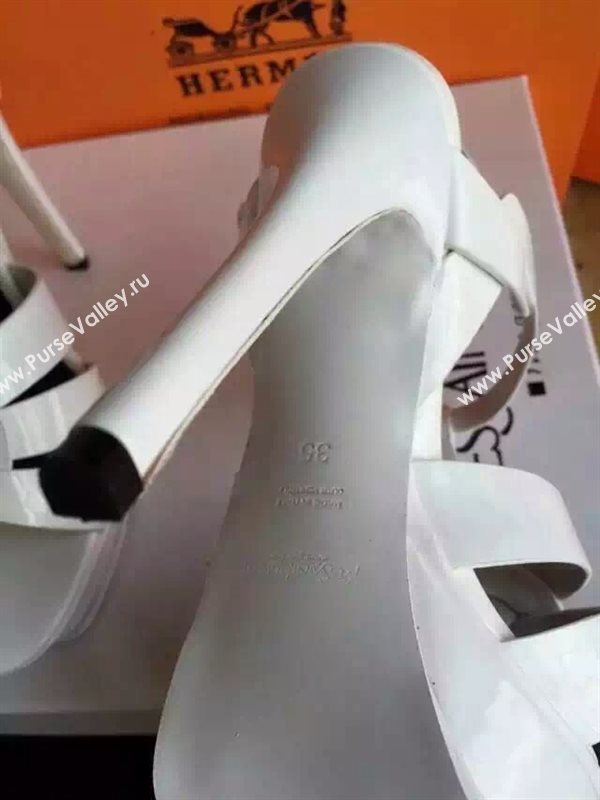YSL tribute heels white sandals shoes 4134