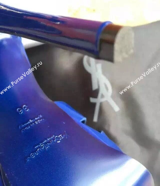 YSL tribute heels sandals navy paint shoes 4136