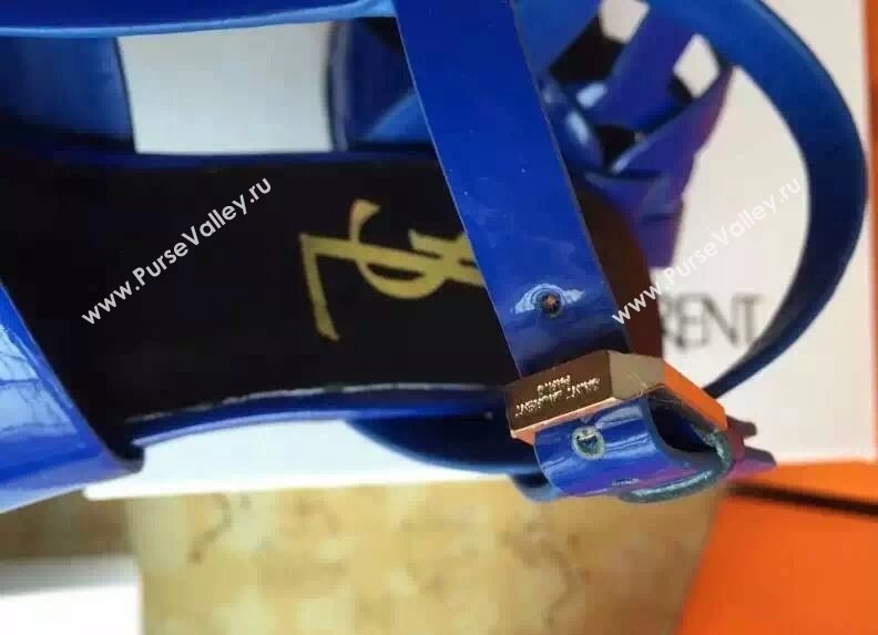 YSL tribute heels sandals navy paint shoes 4136