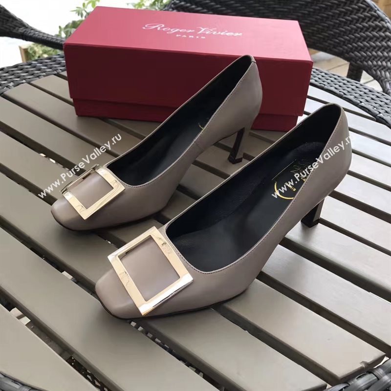 Roger Vivier RV gray heels shoes 4242