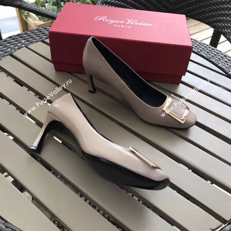 Roger Vivier RV gray heels shoes 4242