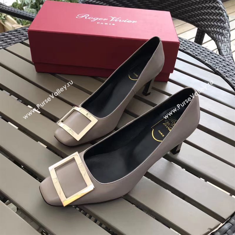 Roger Vivier RV gray heels shoes 4242