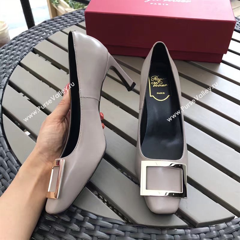 Roger Vivier RV gray heels shoes 4242