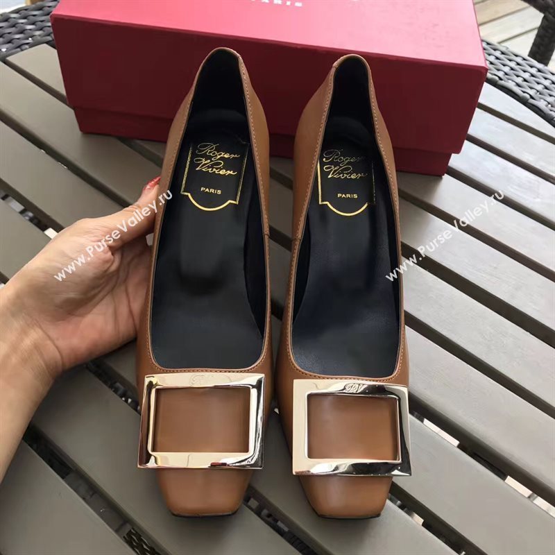 Roger Vivier RV tan heels shoes 4243