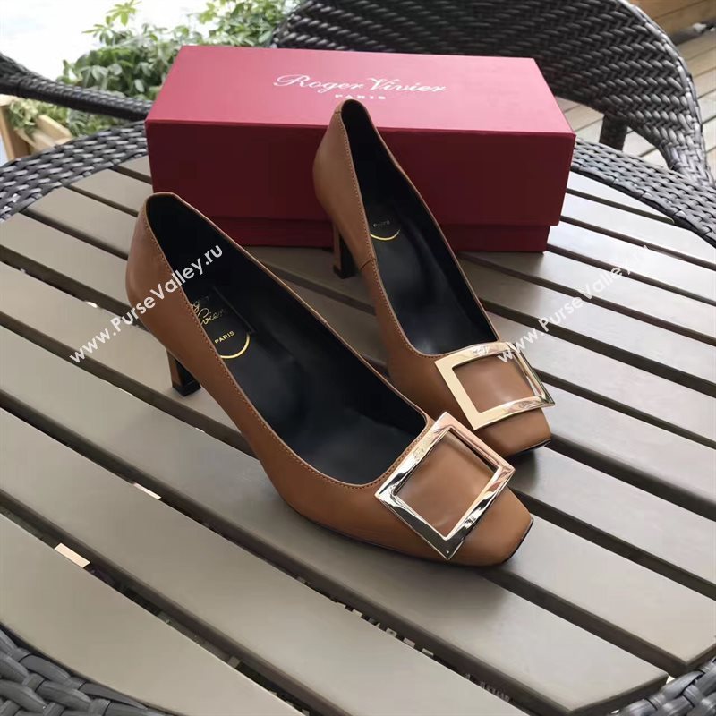 Roger Vivier RV tan heels shoes 4243
