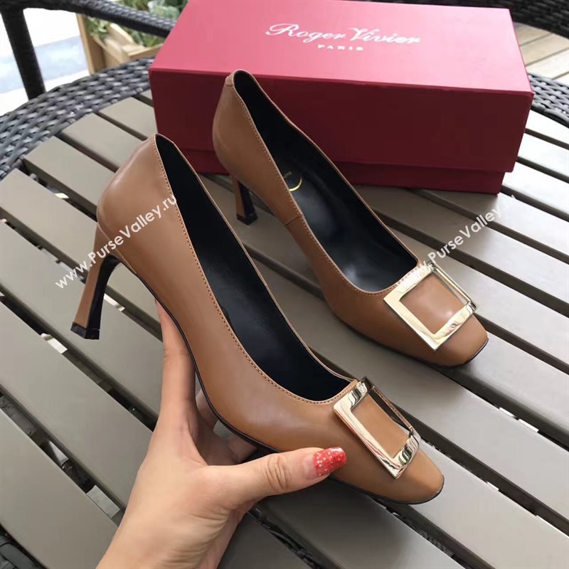 Roger Vivier RV tan heels shoes 4243