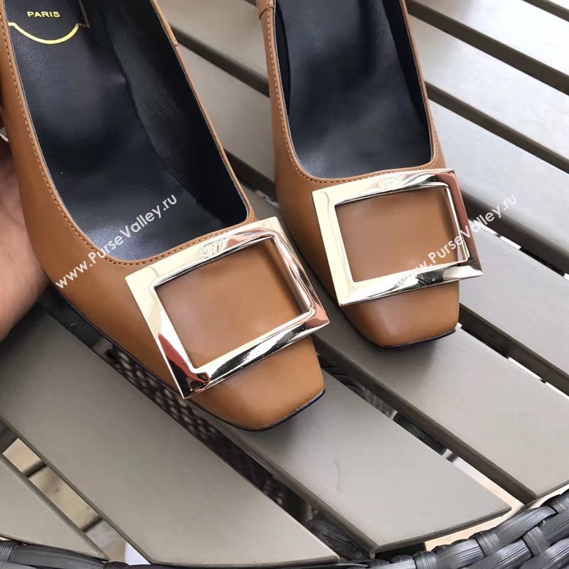 Roger Vivier RV tan heels shoes 4243