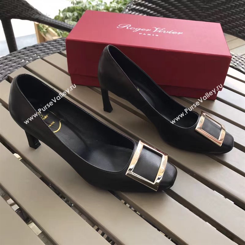 Roger Vivier RV black heels shoes 4245