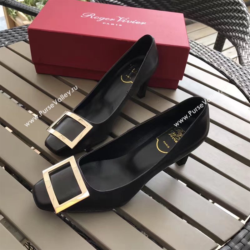 Roger Vivier RV black heels shoes 4245