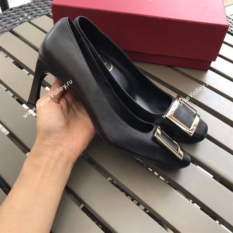 Roger Vivier RV black heels shoes 4245