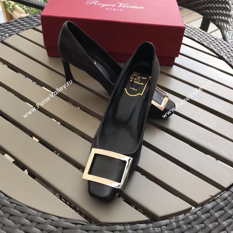 Roger Vivier RV black heels shoes 4245