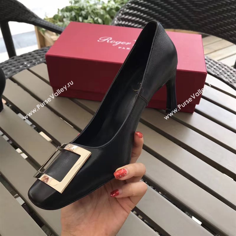 Roger Vivier RV black heels shoes 4245