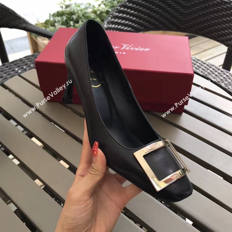 Roger Vivier RV black heels shoes 4245