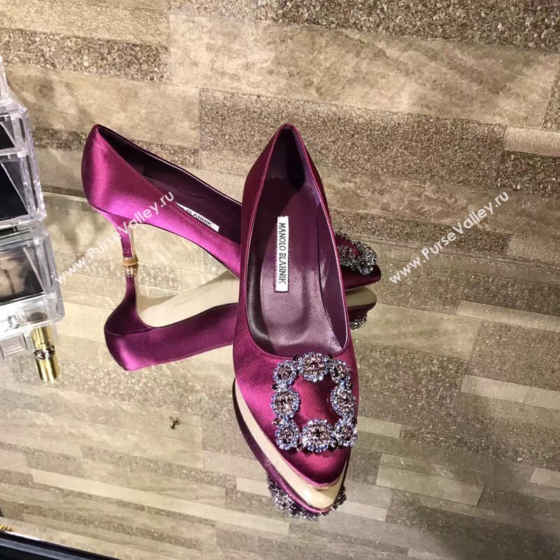 Manolo Blahnik MB purple heels shoes 4247